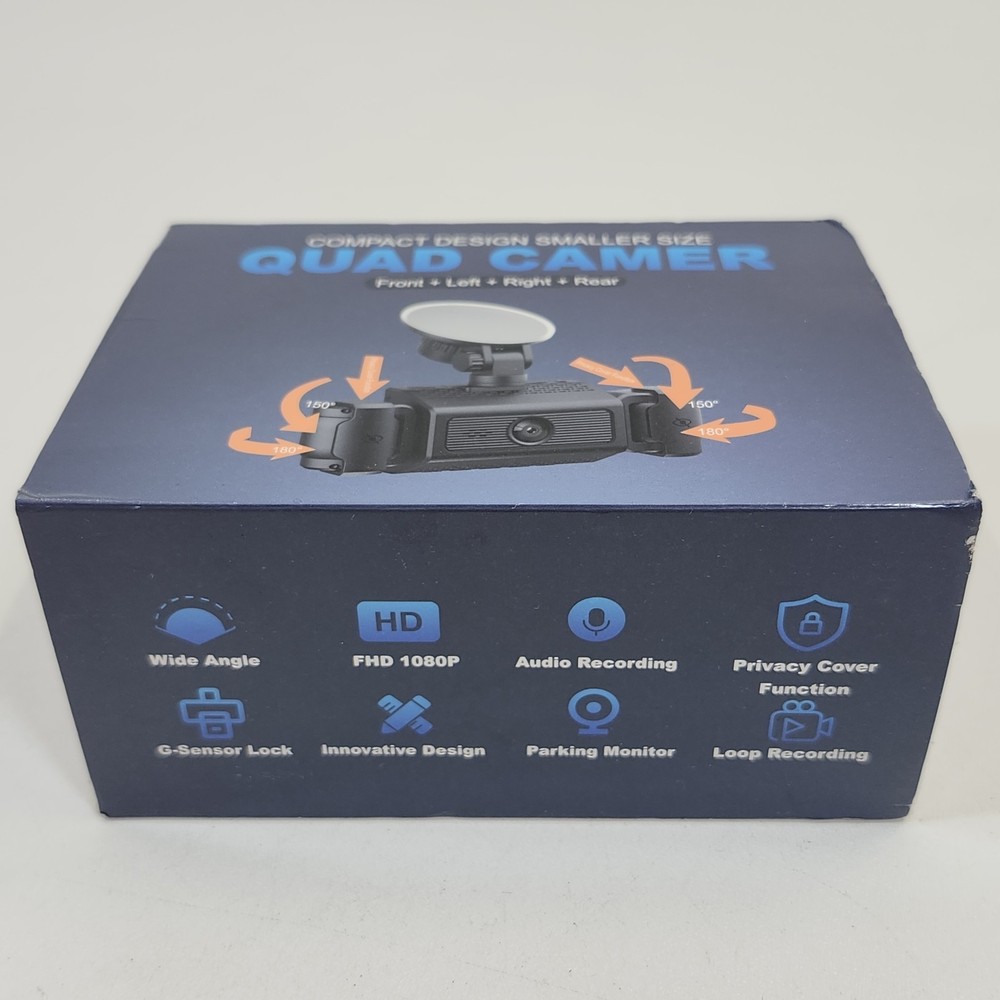 Quad Camera Dash Cam Kit 4-Channel Car