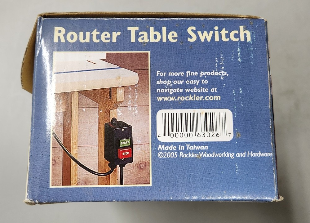 ROCKLER ROUTER TABLE SWITCH NEW OPEN BOX
