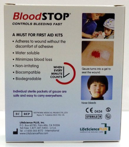 Bloodstop Hemostatic Gauze Controls Bleeding Fast10 Count