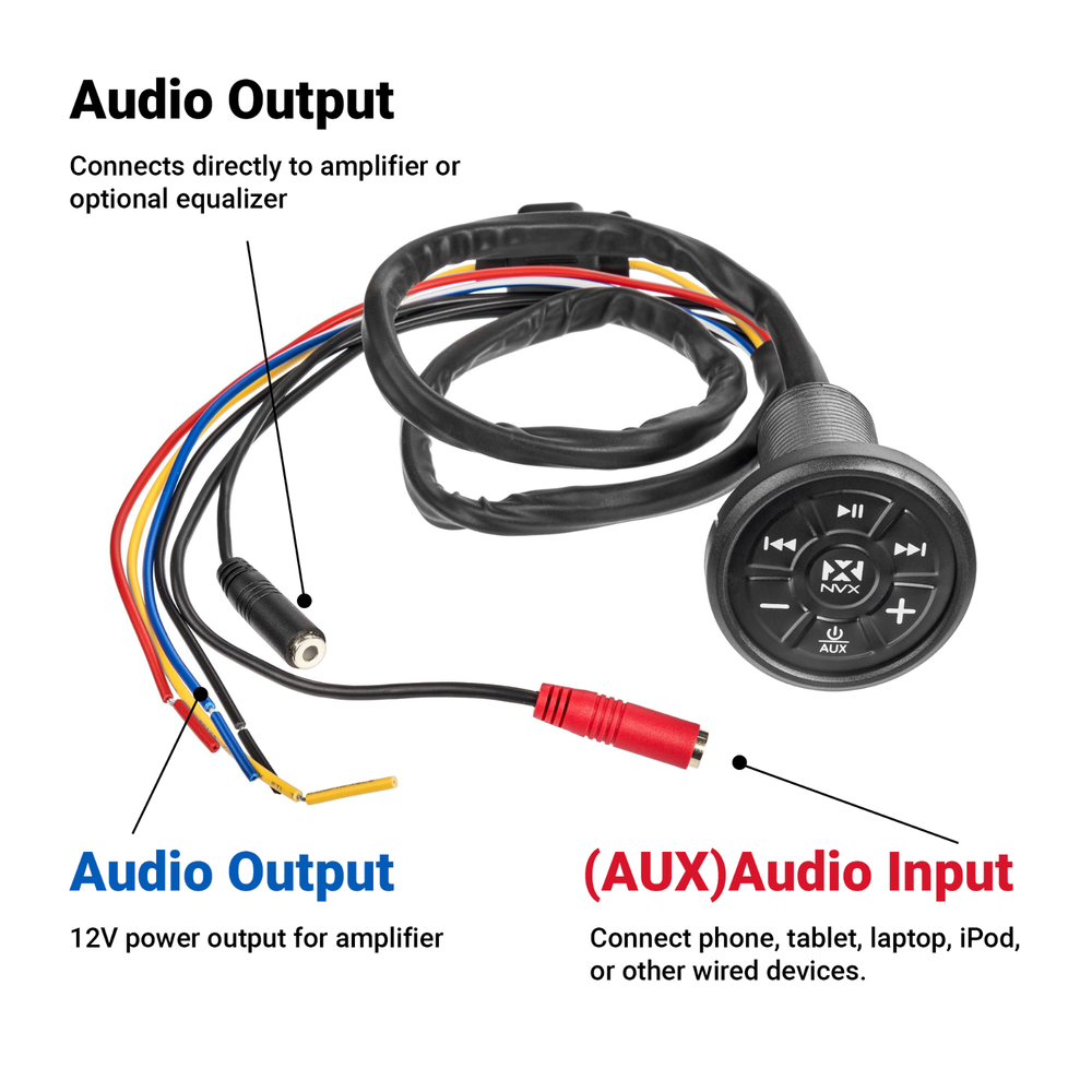 NVX XUBT4 Universal Bluetooth Audio Controller Receiver & Remote Control