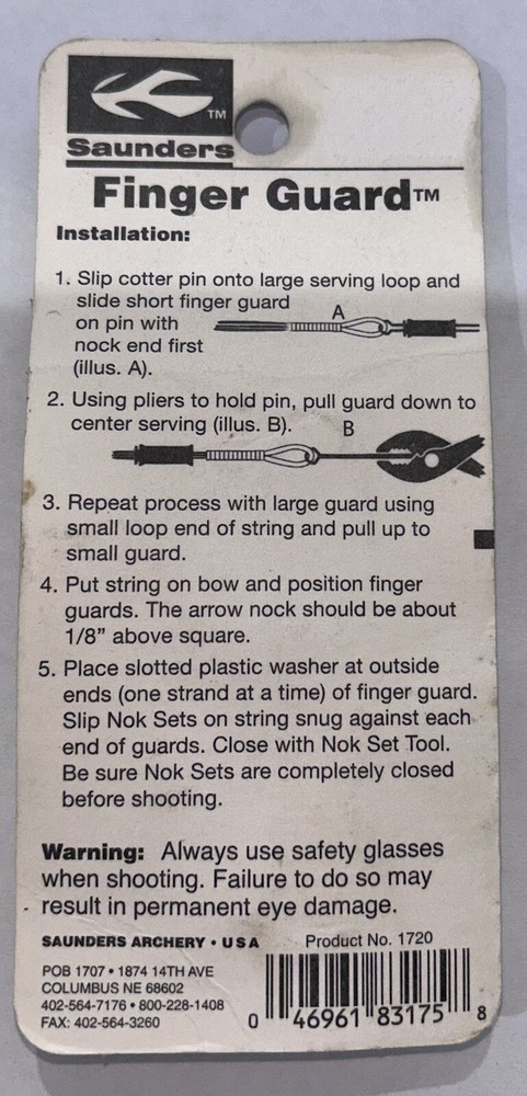 Saunders - Finger Guard - Model #1720 Slip on String Finger Protection
