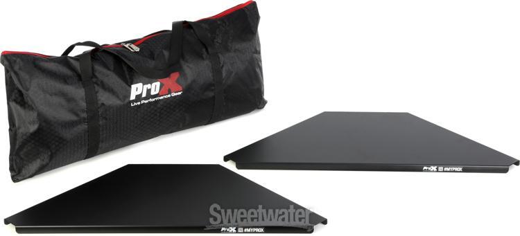ProX Universal Corner Shelves for DJ Facade - Black