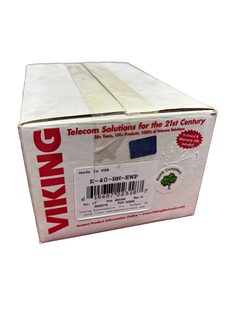 Viking Electronics E-40-BN-EWP, Intercom Sub Station - Wall Mount - New Sealed