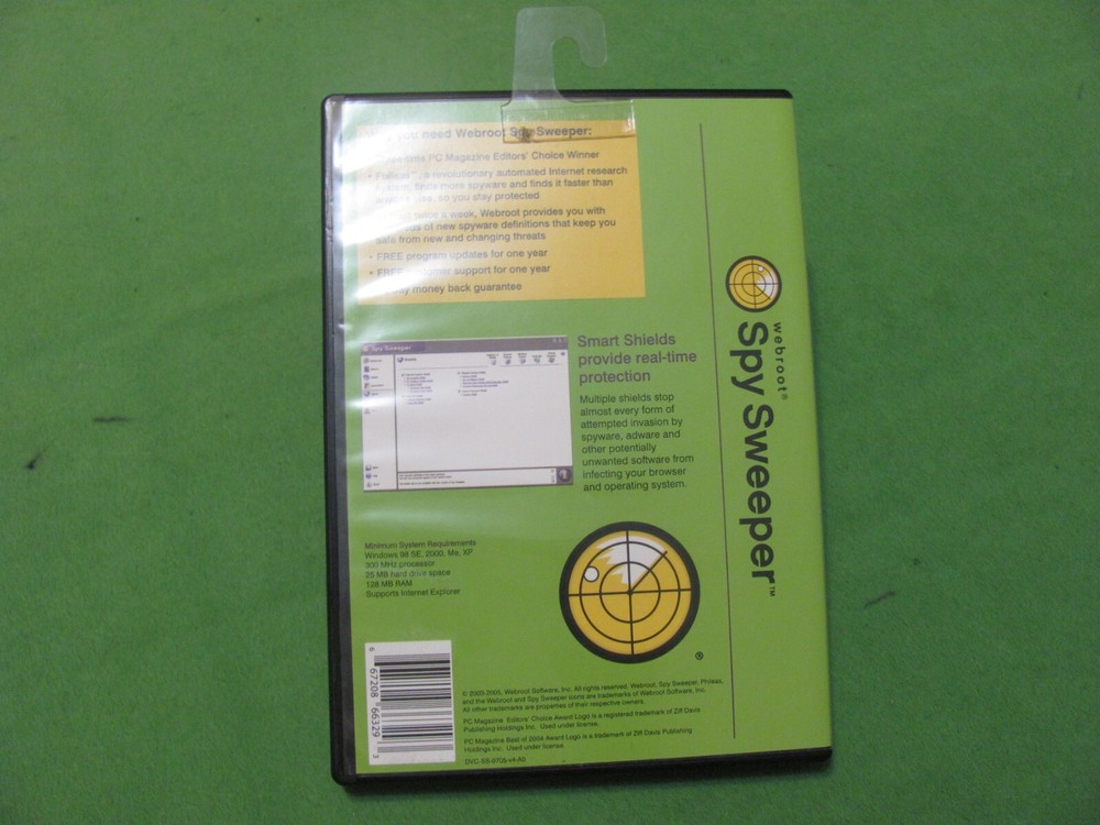 Webroot Spy Sweeper 2003 - 2005 Anti-Spyware Software.