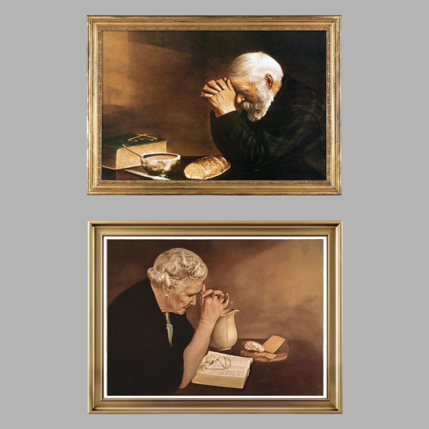 Grace and Gratitude Print: Praying Over Bread by Eric Enstrom Christian Art Prin