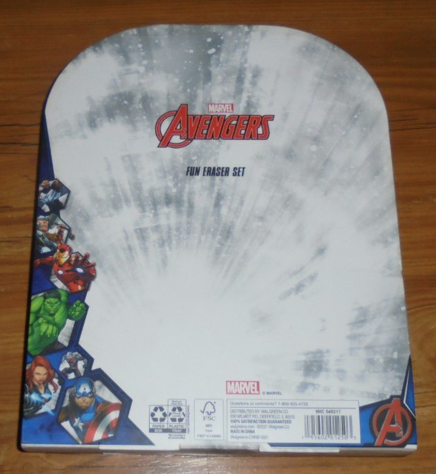 Marvel Avengers 20 count Fun Eraser Set Walgreens 2021