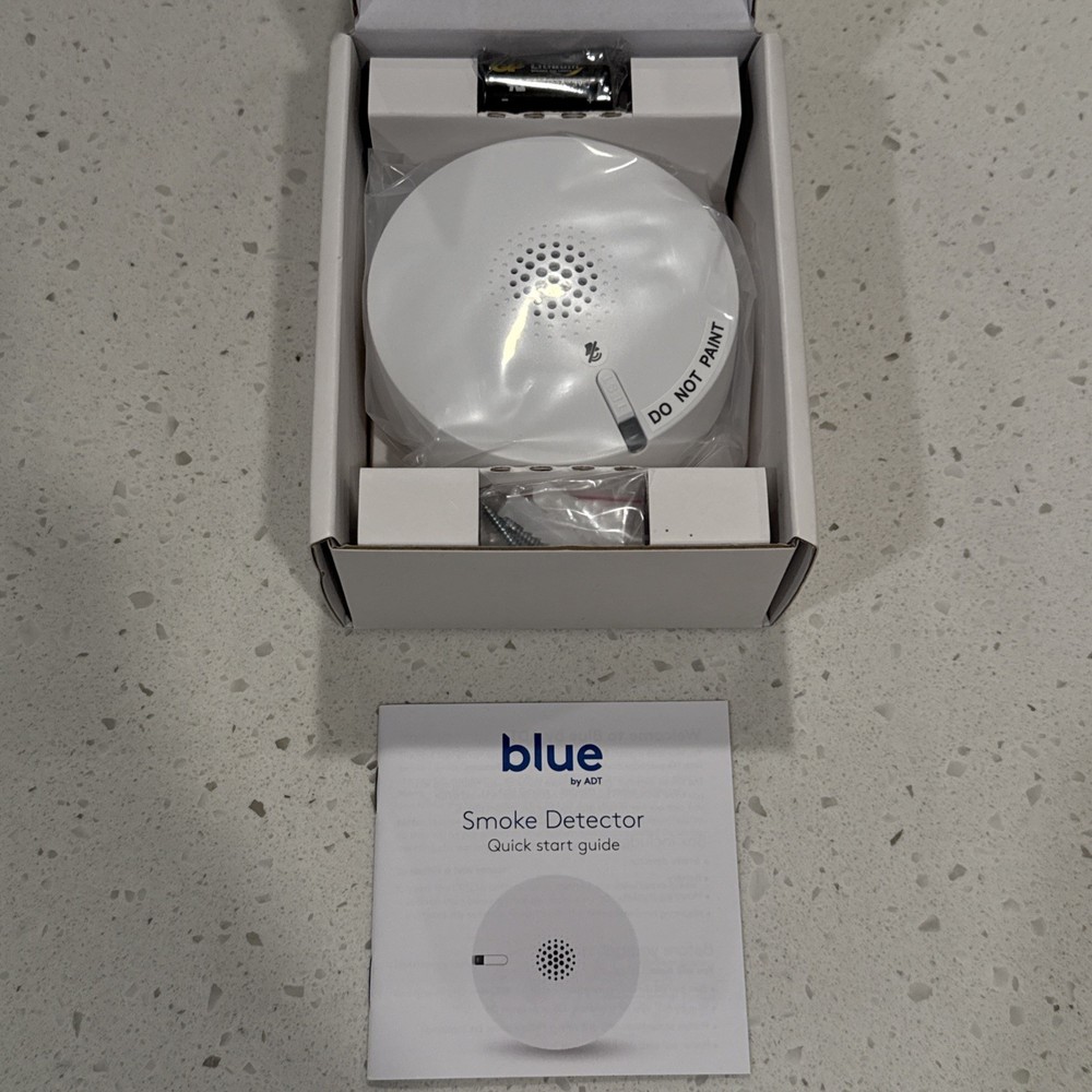 Blue By ADT Smoke Detector Home Security System With Battery