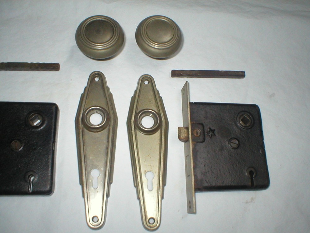 Antique Art Deco Door Hardware Set