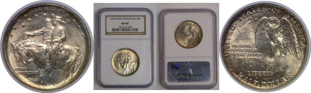 1925 Stone Mountain Commemorative Half Dollar   NGC MS-66