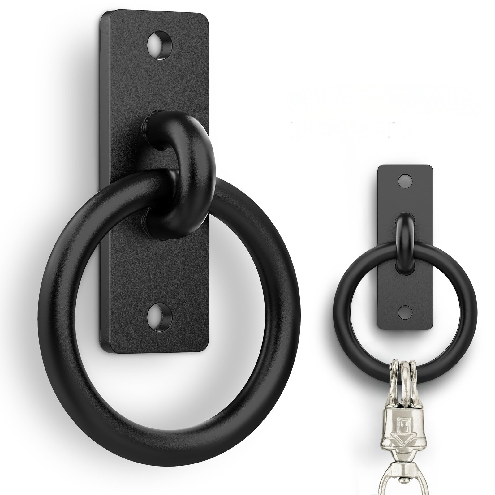 Sunset Valley Metalcraft Horse Tie Ring - 2-3/8" inches Heavy-Duty Black