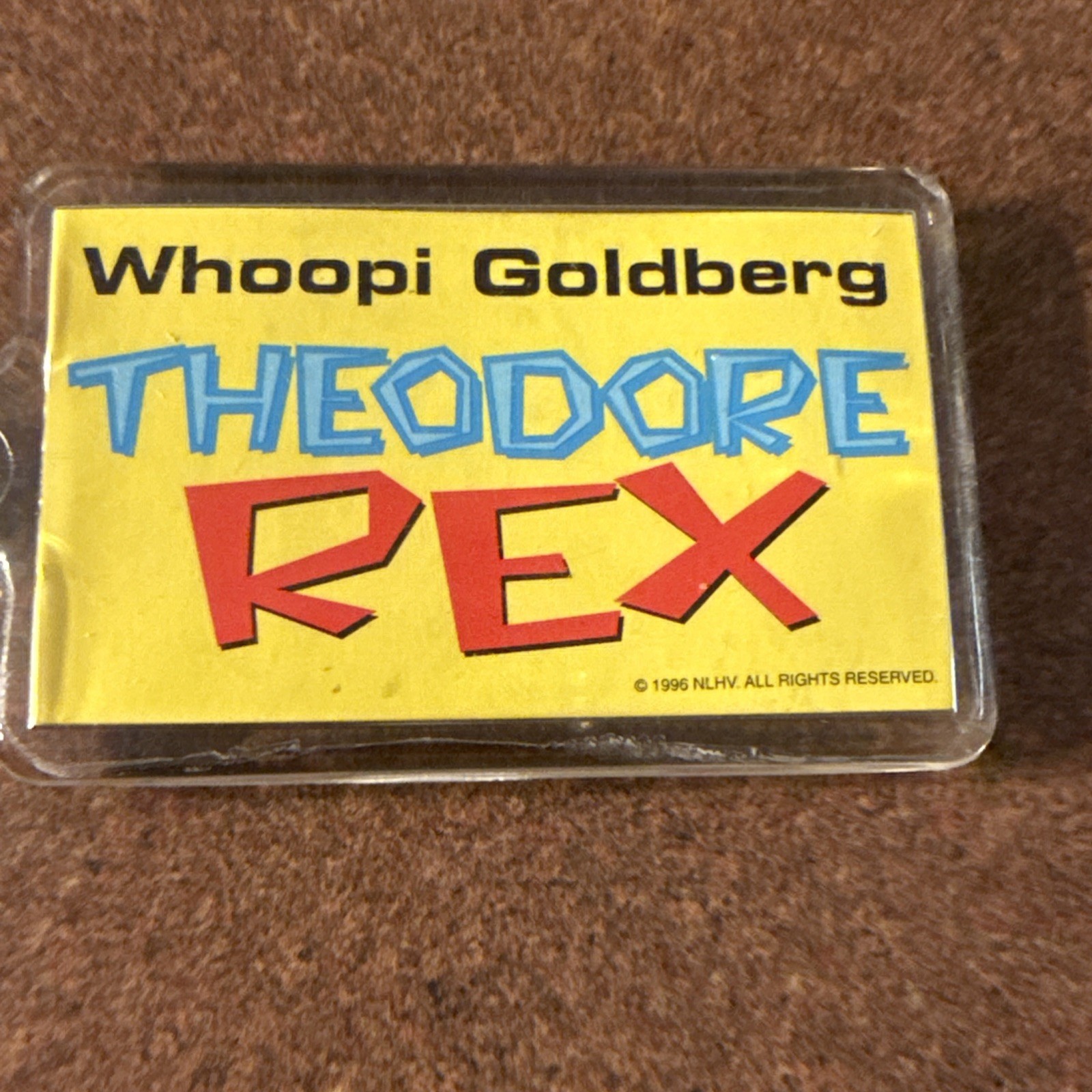 Vintage 1996 Whoopi Goldberg Theodore Rex Movie Double Sided Lucite Keychain
