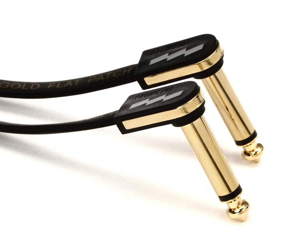 EBS PG-28 Premium Gold Flat Patch Cable - 11.02 inches (3-pack) Bundle