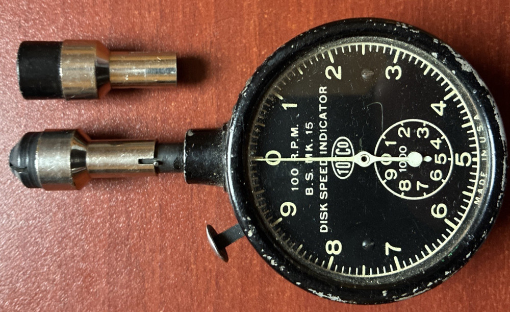 Vintage US Navy Totco Disk Speed Indicator WORKING