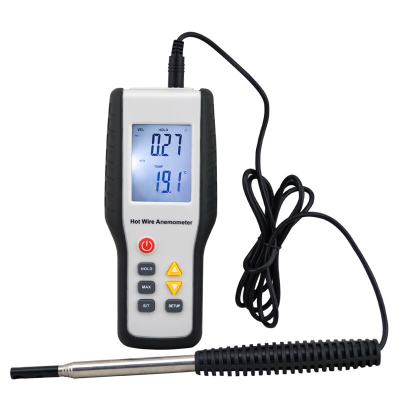 Anemometer Hot Wire Microprocessor Tester Instrument Range 0.1-25m/s