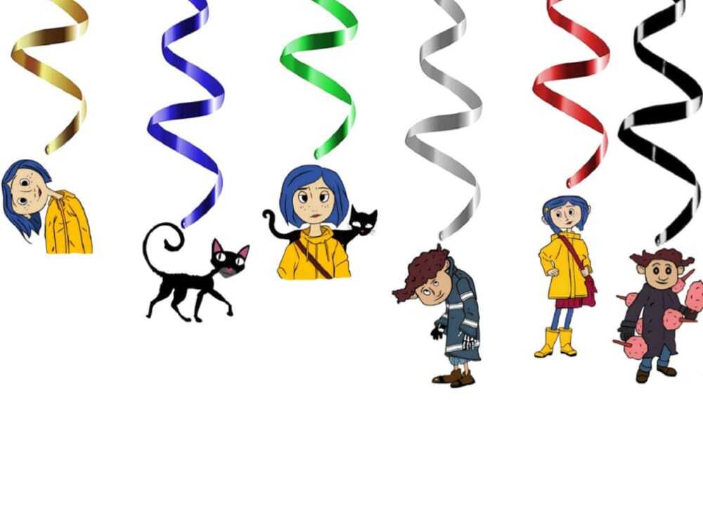 CORALINE PARTY SUPPLIES BIRTHDAY DECORATION BALLOON FAVOR TOPPERS CENTERPIECE