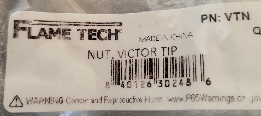 3 Pk, Flame Tech, VTN Heavy Duty Replacement Tip Nut, for use w/Cutting Attach