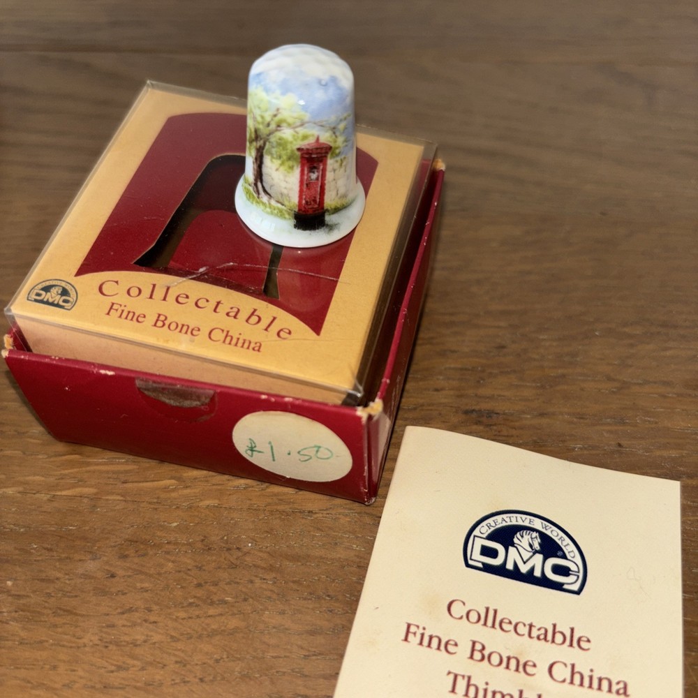 Collectible Fine Bone China Thimble Royal Mail Box