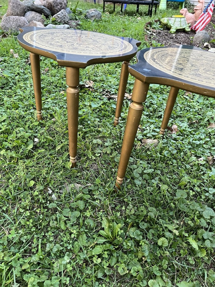 Mcm Stacking Nesting Tables Gold Design