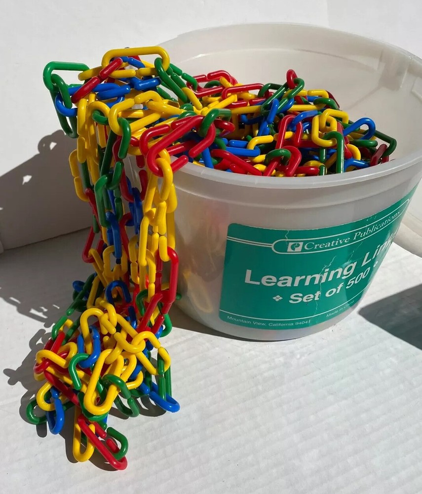 Creative Publications Learning Plastic Links Play Chains Kids Play Learning Vtg