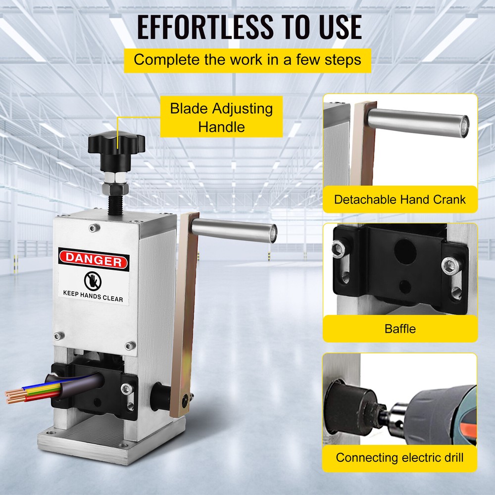 VEVOR Manual Wire Stripping Machine Cable Stripper Copper Recycling Tool