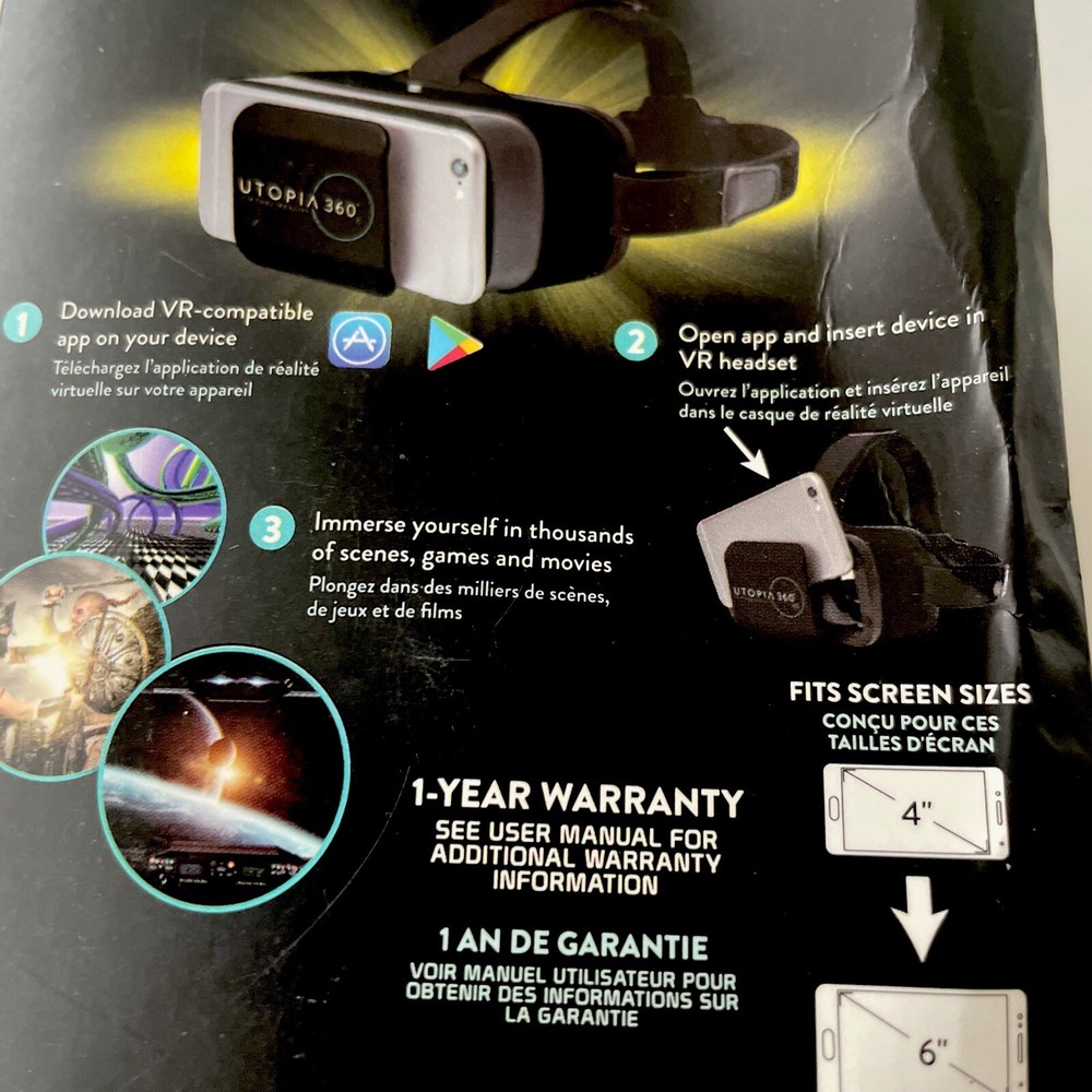 ReTrak Utopia 360 Smartphone Virtual Reality Android Apple- Headset VT-0816