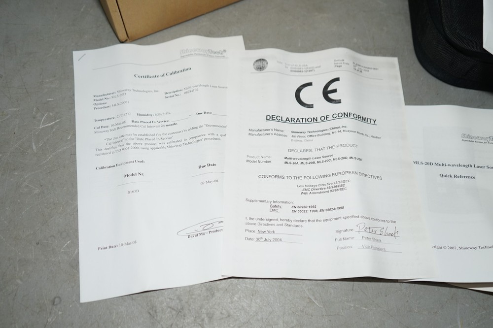 ^ Shineway Tech MLS-20D Multi-wavelength Laser Source #X5274