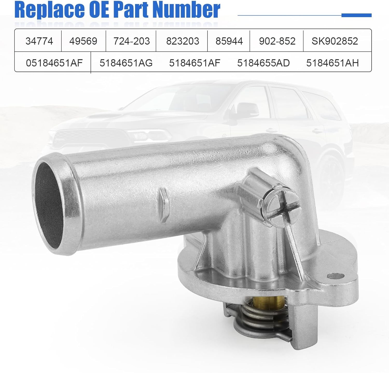 Upgrade Aluminum Thermostat & Housing Assembly for Jeep Grand Cherokee 2011-2015