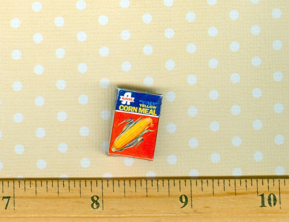 Dollhouse Miniature Size Corn Meal Box