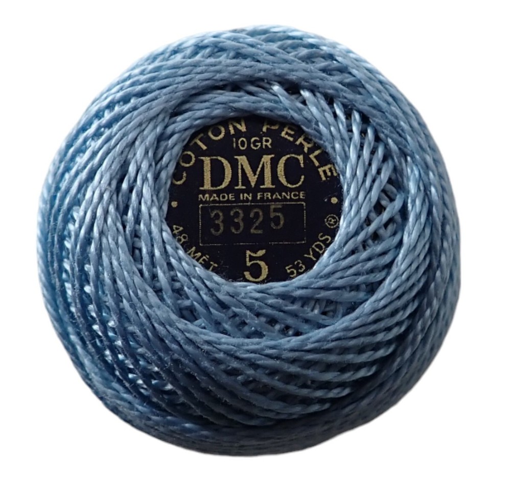 DMC #5 Embroidery Floss Blue 7 Spools Same Dye Lot