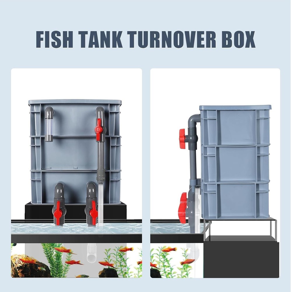 3-Layer Aquarium Filter Box with 25W Pump, Adjustable Inlet & Outlet, Include...