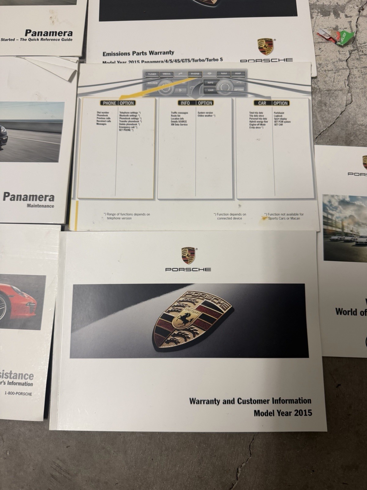 2015 Porsche Panamera Owners Manual & Portfolio 4 S 4S Executive GTS Turbo