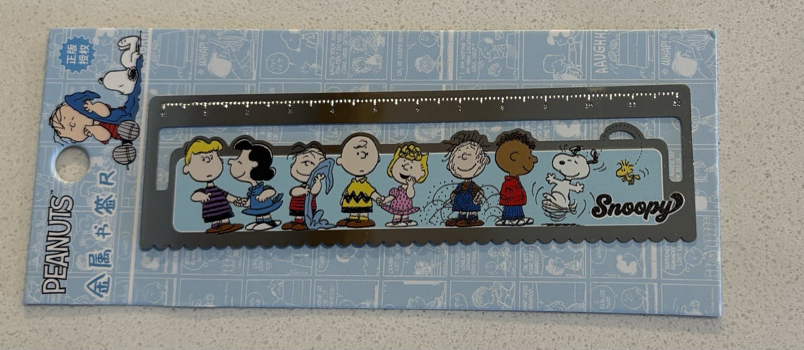 Peanuts Snoopy Metal Ruler/bookmark.  * Original Package