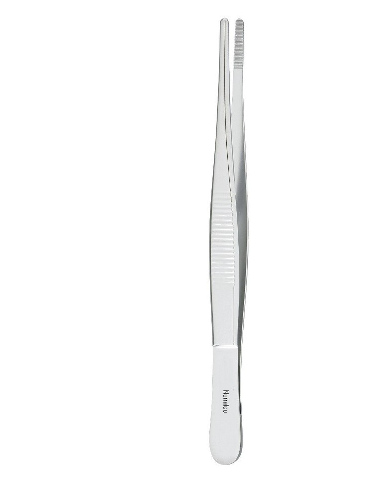 Wilde Dressing Forceps, 5", Angular, Serrated Tips, Premium