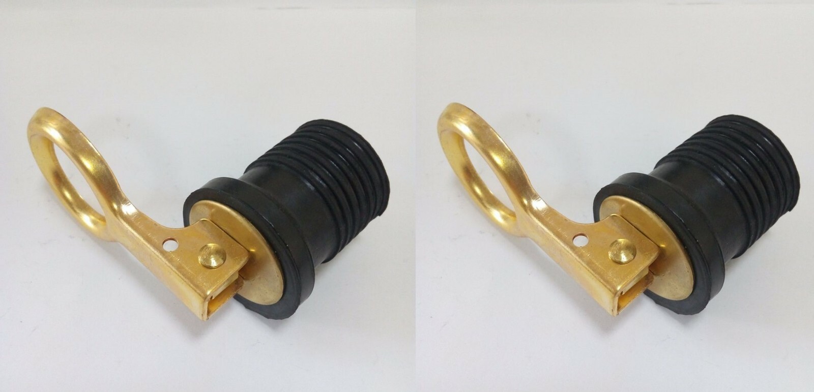 2 x 1" Drain Plug Rubber Brass Snap Flip Boat Hull Livewell Drain Plug