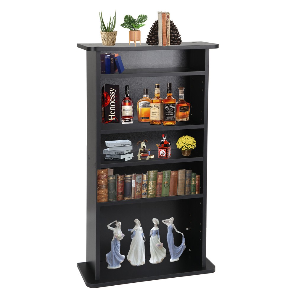 CD Media Storage Cabinet DVD Book Shelf Adjustable 5 Layers Customized Display