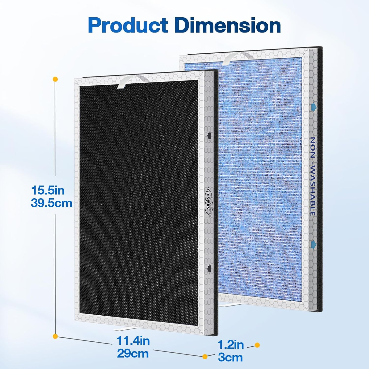 2 PACK MSA3/MSA3S HEPA Replacement Filter Compatible with Membrane Solutions MSA