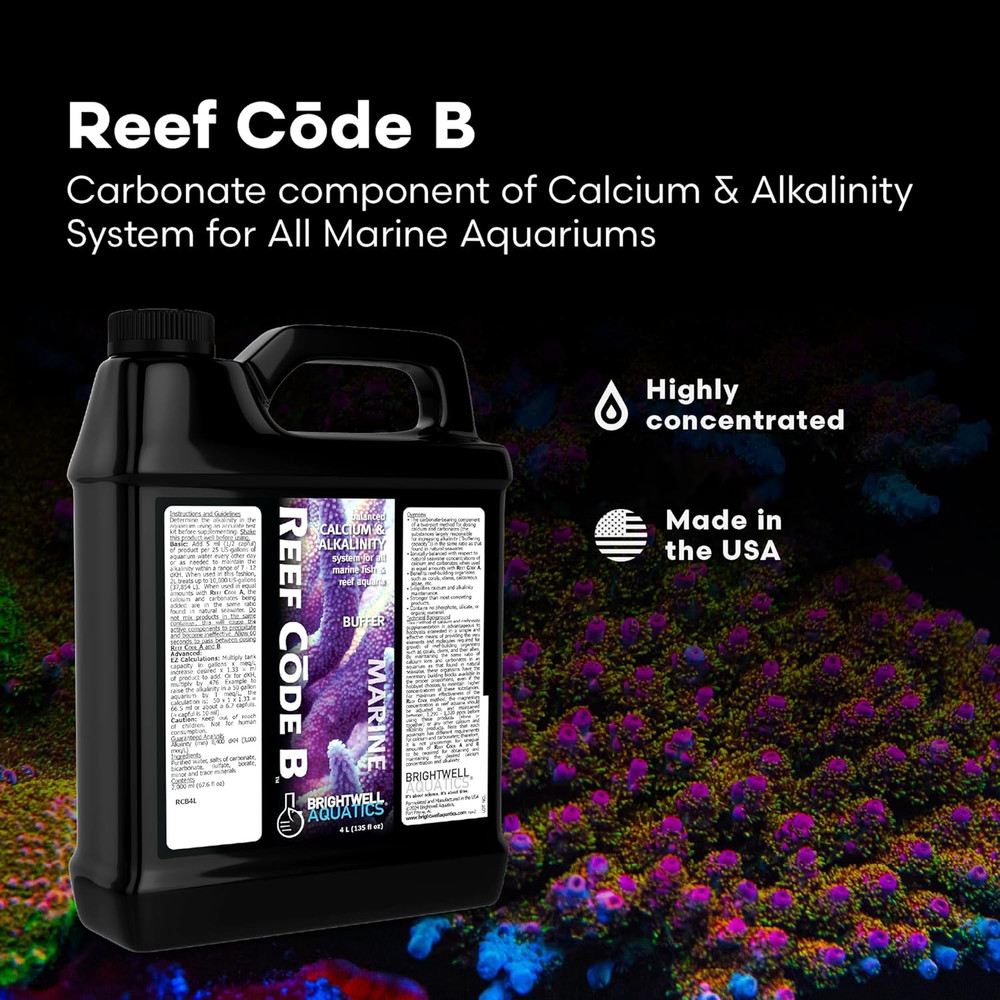 - Reef Code B - Balanced Calcium & Alkalinity System Water Conditioner - for All