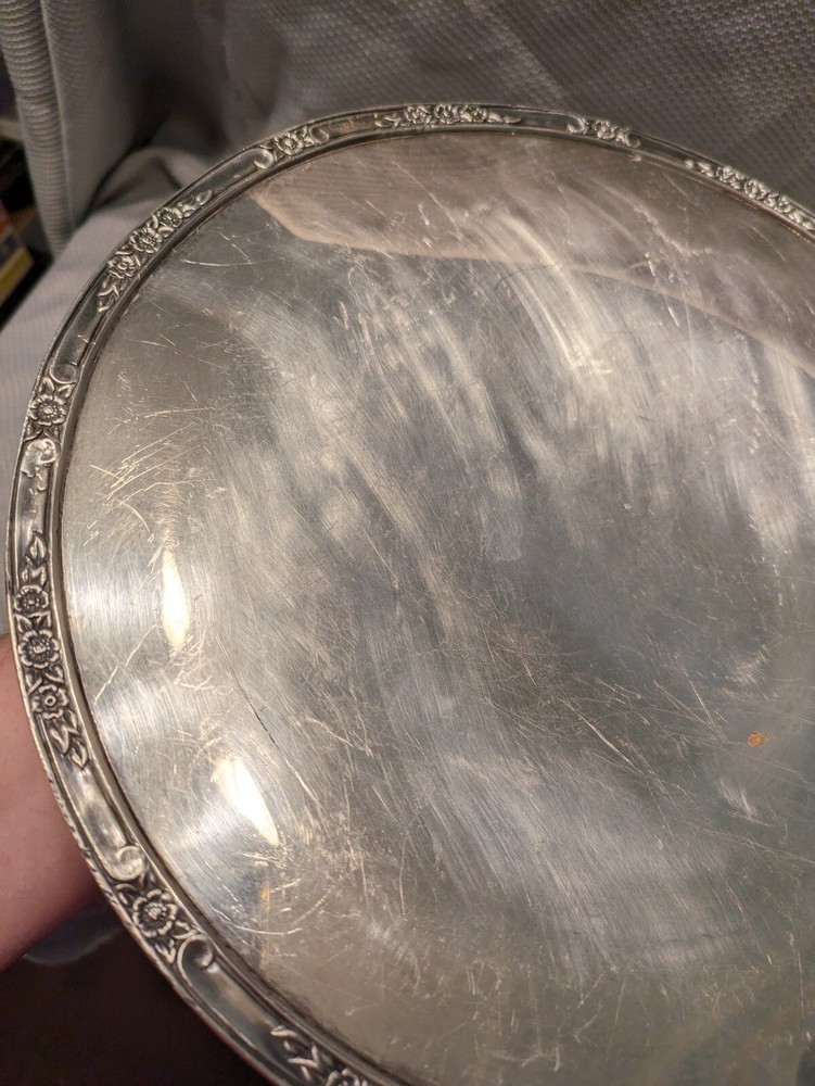 VTG 11“ Silverplate Round Serving Tray,Rogers & Bro #2321