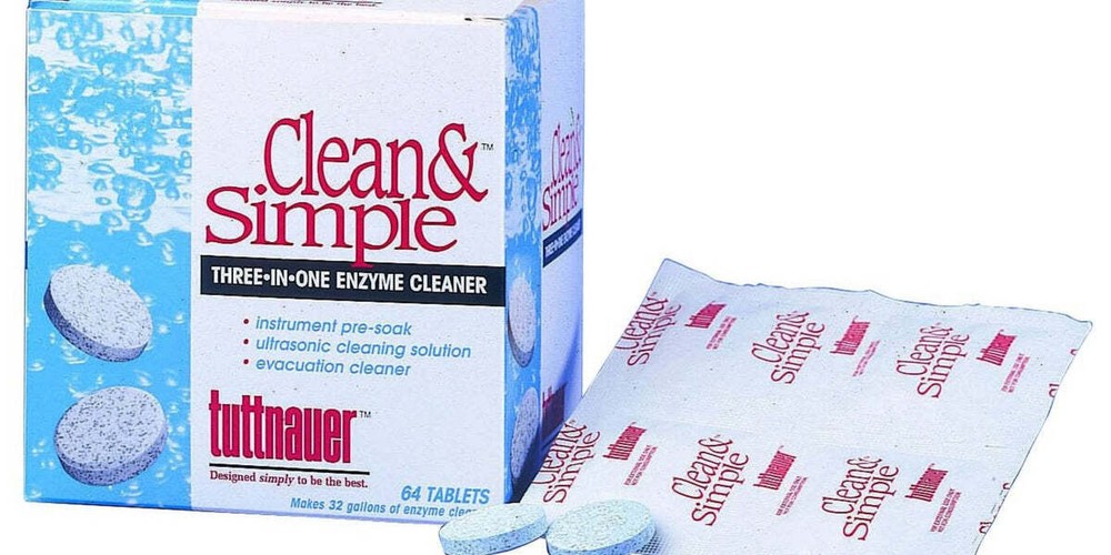 Tuttnauer CS0064 Clean & Simple Ultrasonic Enzymatic Solution Tablets 64/Bx
