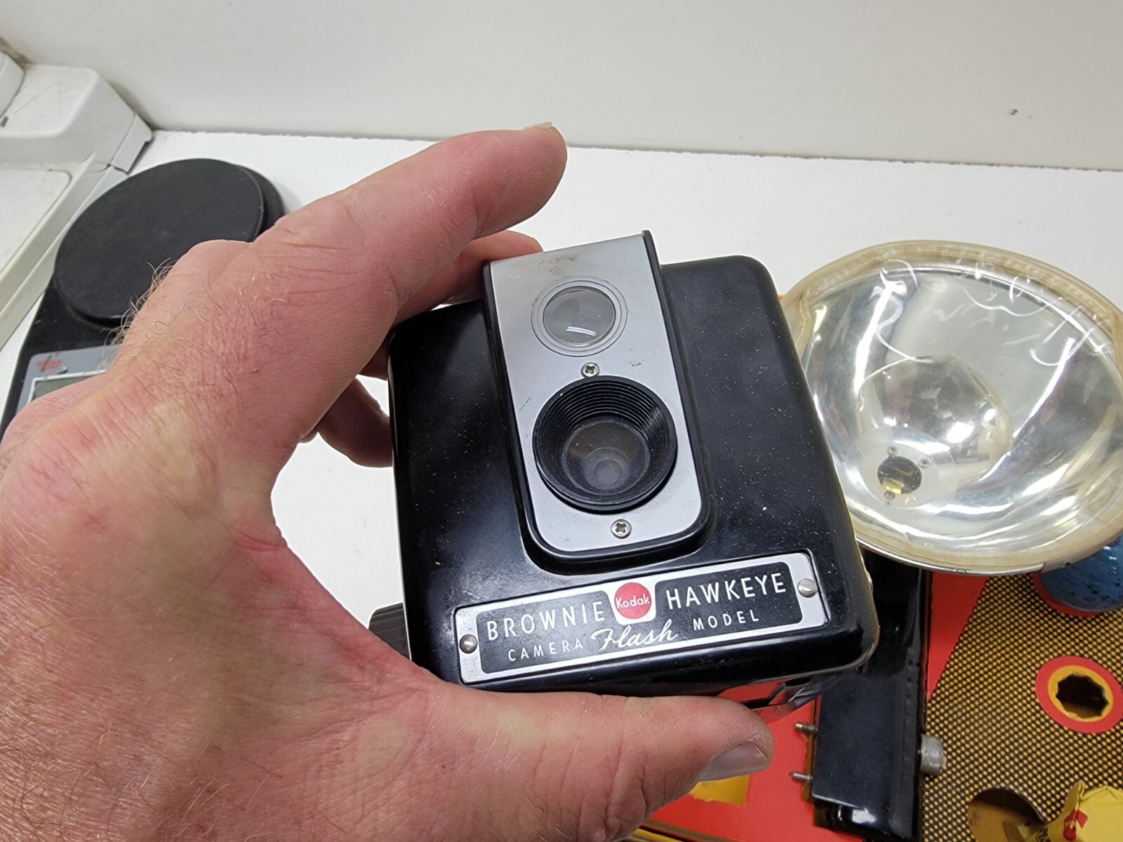 Vintage Kodak Brownie Hawkeye Outfit in Original Box Flash Model Camera