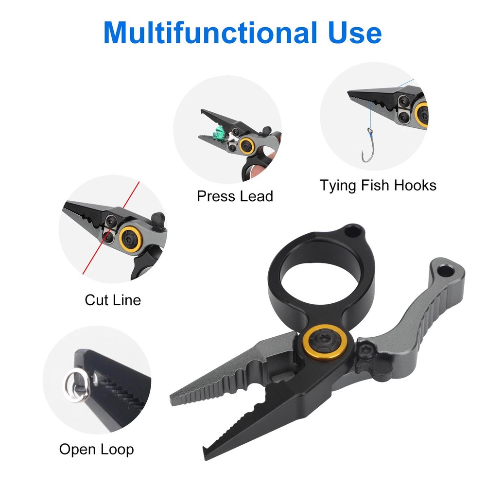 Durable Mini Fishing Pliers Scissors Line Cutter Hook Remover Split Ring Tool