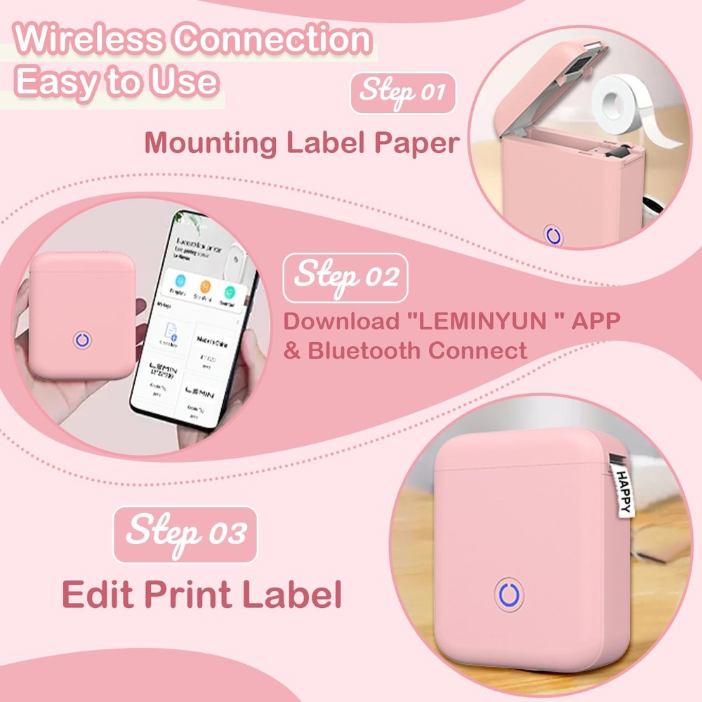 P11 New Version Label Maker Machine with Tape,300DPI Bluetooth Label Printer,...