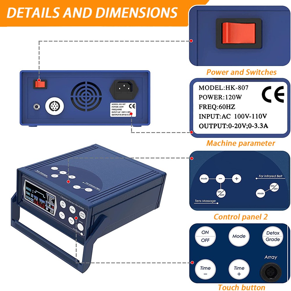 Ionic Foot Bath Detox Spa Machine, Lcd Display With 8 Detox Modes. Fast Shipping