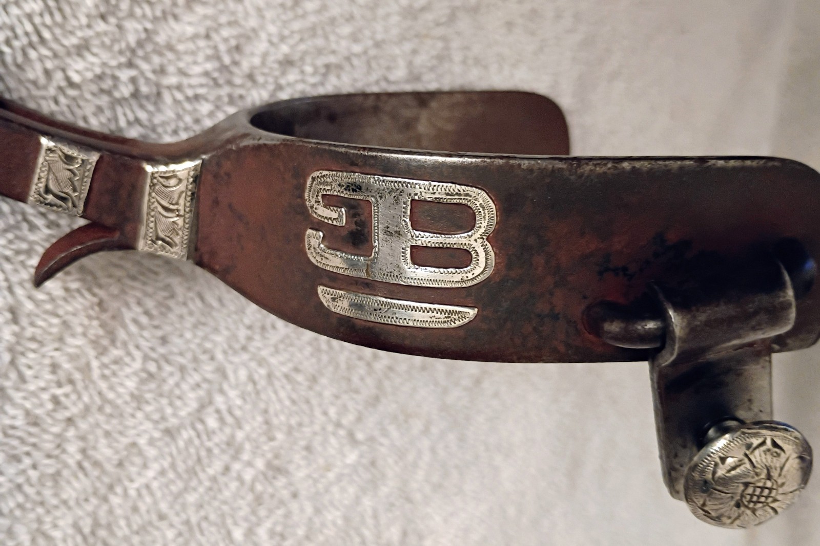 Nice Vintage Kurtis Rudelbach Hand Made Western Spurs Sterling Silver Mounted