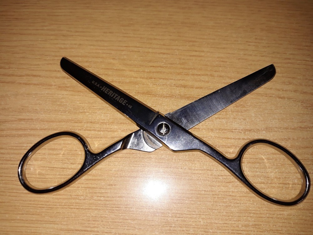 Klein Tools 446 Heritage Cutlery 6" Safety Scissors with Large Ring No. 46 SHARP