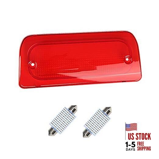 3rd Third Brake Light Lens Compatible with 1994-2003 Extended Cab Only Red