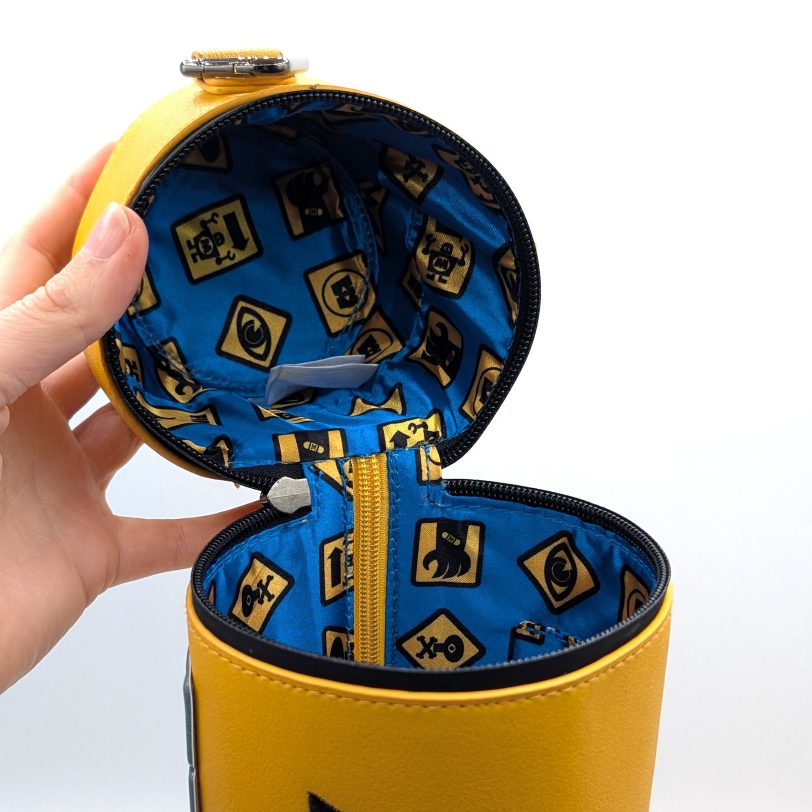 NWOT Disney Pixar Monsters Inc Yellow Scream Canister Crossbody Bag Purse Unisex