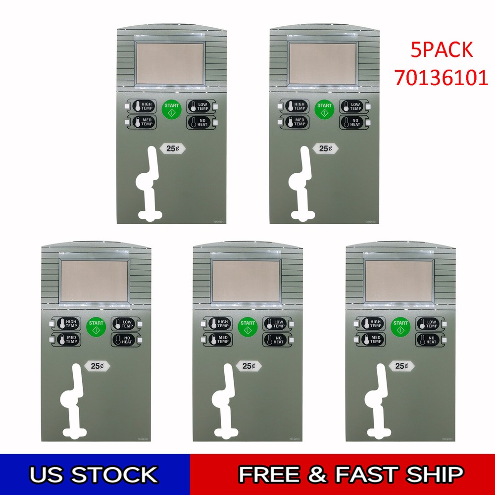 5PACK 70136101 Computer Overlay For Huebsch 300DRG Stack Dryer