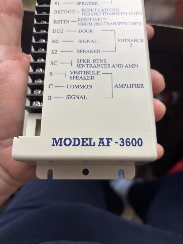 Af-3600 Transfer Unit Pacific Electronics door entry voice intercom system wired