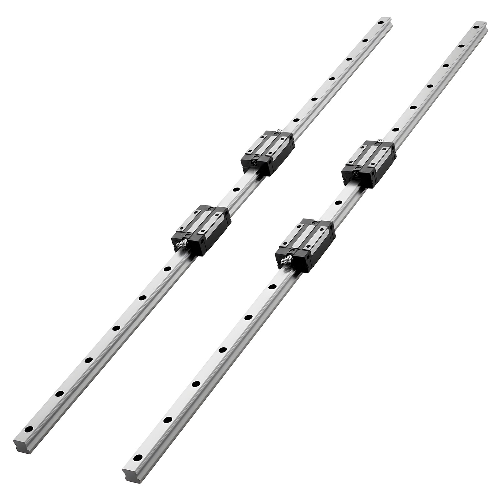 VEVOR Linear Rail Kit HGR20 2Pcs 1000 mm(39.4 in) Guide Rails 4Pcs Slide Blocks